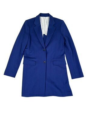 COMME CA ISM Royal Blue Tailored Blazer Size L Structured Career Jacket
